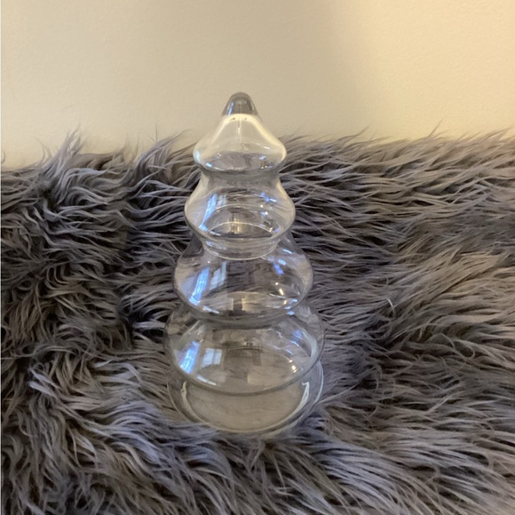 🎄 Vintage 2pc. Glass Cookie/Candy Christmas Tree Holder - Picture 2 of 3